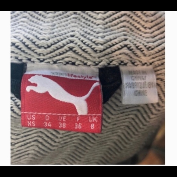 Puma Grey Asymmetrical Zip Up Jacket XS - Picture 6 of 7